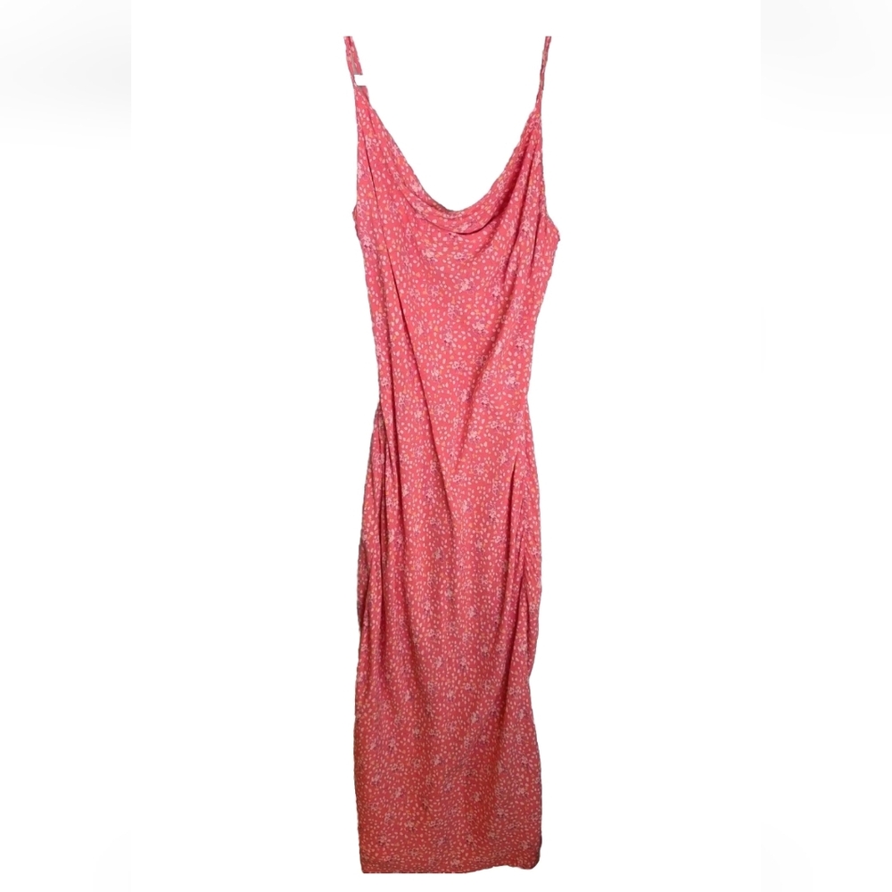 GAP Vintage Pink Floral Bias Cut Midi Dress